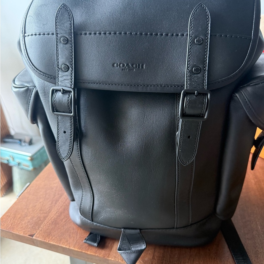 Coach Dark Leather Men's Backpack